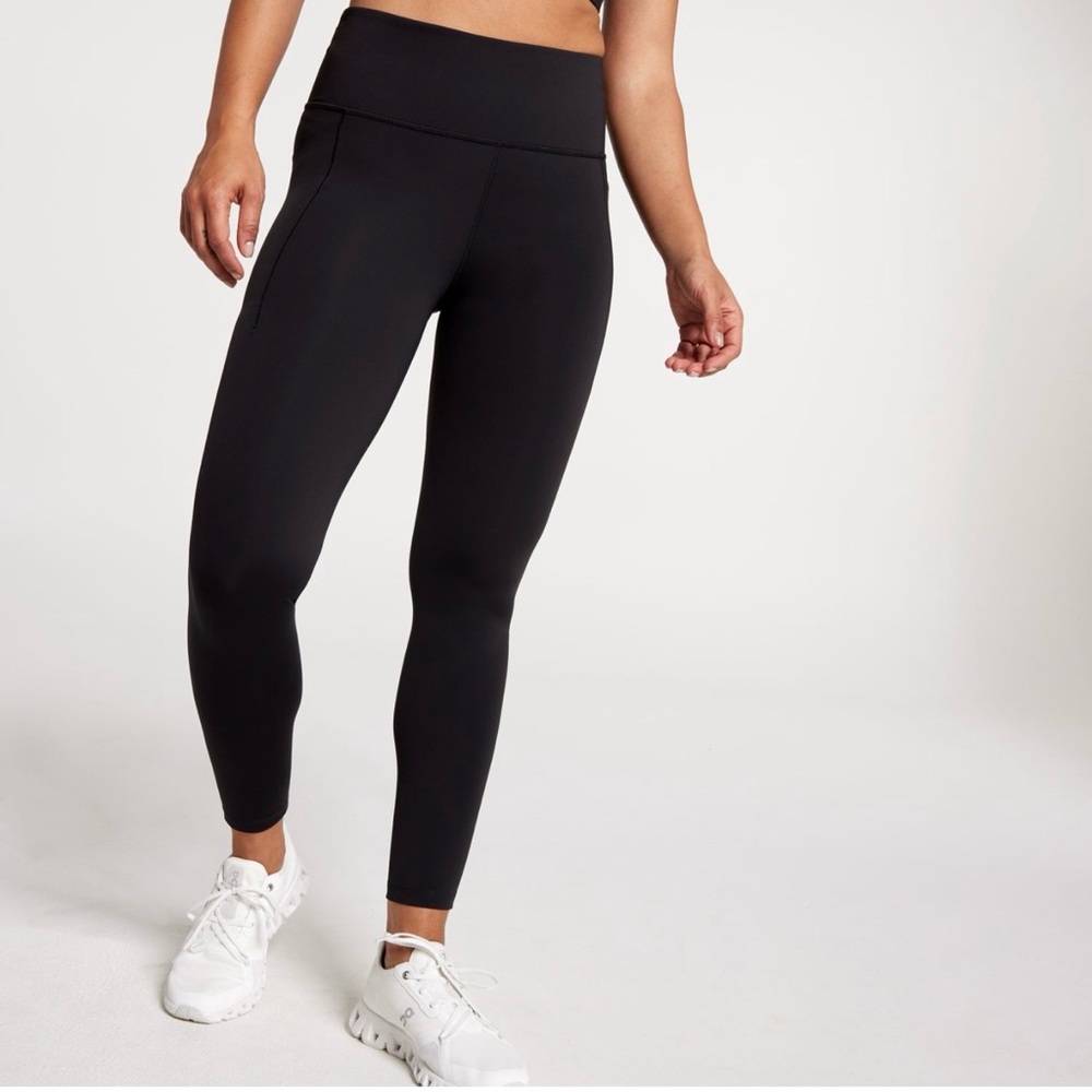 CALIA Women's PowerMove 7/8 Pocket Legging in Pure Black Size L NWOT